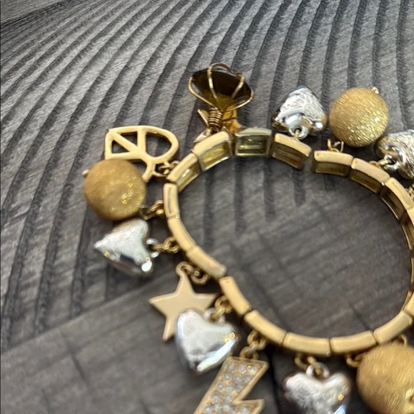 Betsey Johnson Gold Charm Bracelet - Picture 4 of 7